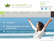 Tablet Screenshot of lizwallensteintherapy.com